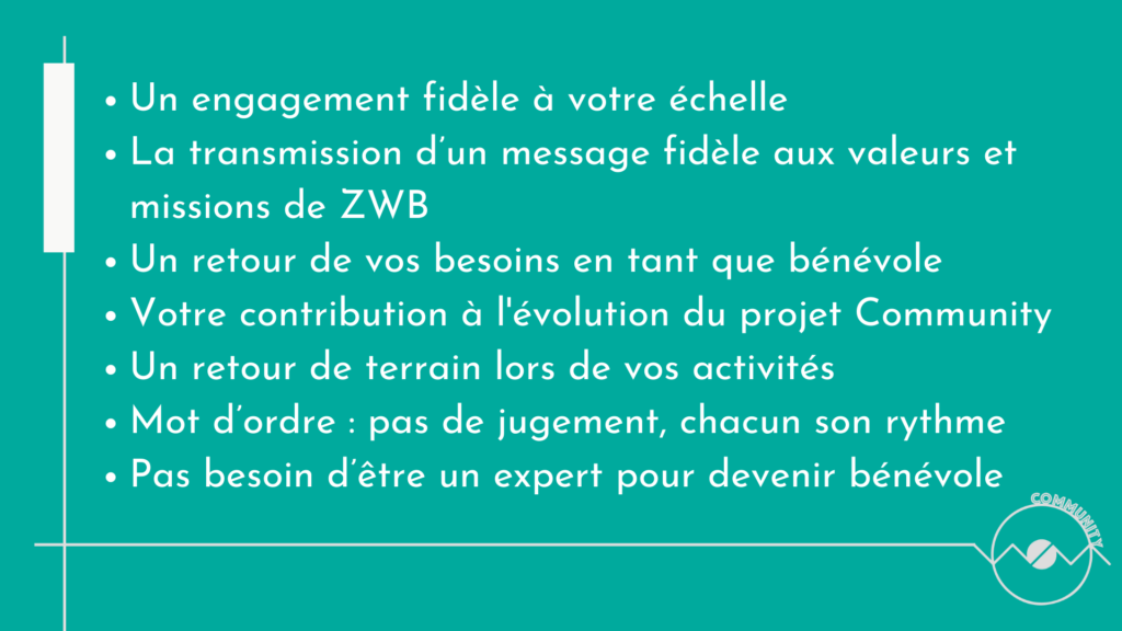 En tant que bénévole chez zero waste belgium, qu'attend-on de vous ?